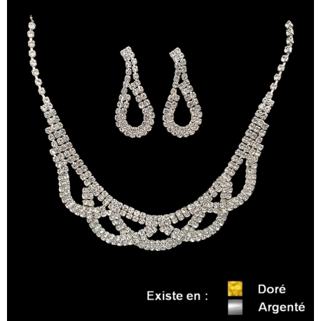 Parure strass 2 pièces femme