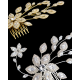 Peigne à cheveux strass fleur brillante