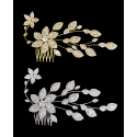 Peigne à cheveux strass fleur brillant
