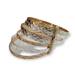 Semainier Bracelet plaqué or 3 tons 