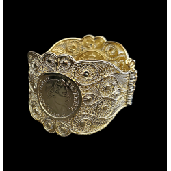 Bracelet oriental plaqué or Napoleon III