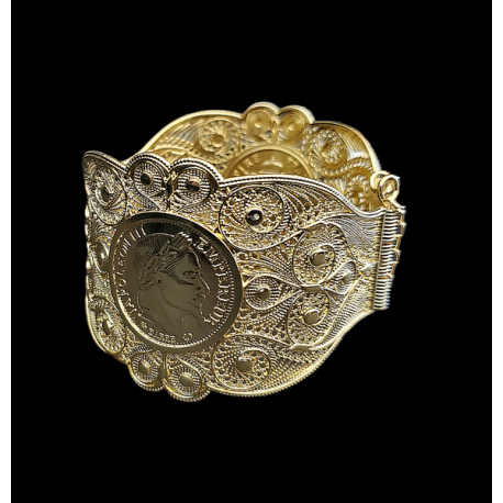 Bracelet oriental plaqué or Napoleon III