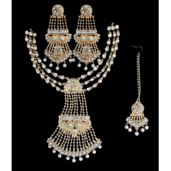 Parure Collier boucles d'oreilles strass tikka Parure Collier boucles d'oreilles strass tikka