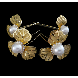 Lot de 4 épingles a cheveux fleur grand modèle