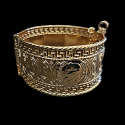 Bracelet large plaqué or motif Napoléon