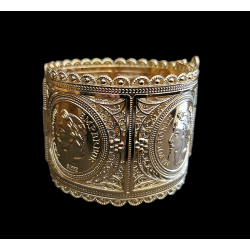 Bracelet oriental extra large plaqué Napoléon III