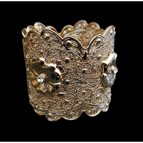 Bracelet oriental plaqué or pas cher extra large