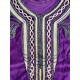 Robe orientale sans capuche en velours femme 