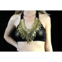 Bustier dos nu de danse orientale noir