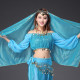 Top de danse court à paillettes et manches longues