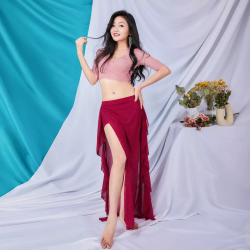 Ensemble de danse orientale bicolore glossy