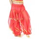 Pantalon enfant de danse orientale à voiles et grelots rouge