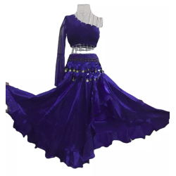 Tenue complète de danseuse orientale bleu royal