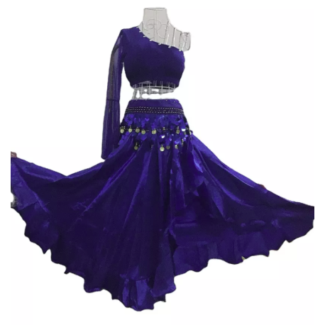 Tenue complète de danseuse orientale bleu royal