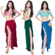 Ensemble de danse orientale bicolore glossy