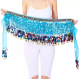 Foulard Bellly Dance franges et sequins