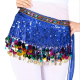 Foulard Bellly Dance franges et sequins