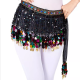 Foulard Bellly Dance franges et sequins