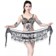 Foulard de danse orientale noir argent /doré