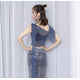 Robe de danse orientale glossy et son voile