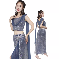 Robe de danse orientale glossy et son voile
