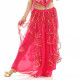 Jupe enfant de danse doublée à paillettes rose intense