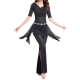 Tenue de danse noire brillante