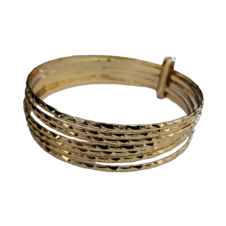 Lot de 7 bracelets plaqué or semainier