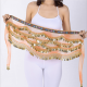 Foulard de danse orientale dégradé de couleurs et sequins or