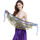 Foulard de danse orientale dégradé de couleurs et sequins or
