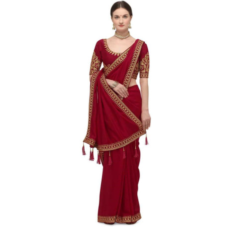 Sari indien haute couture orange