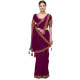 Sari indien Modèle Dynastie couleur prune