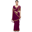 Sari indien Modèle Dynastie couleur prune