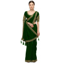 Sari indien de danse Bollywood vert émeraude