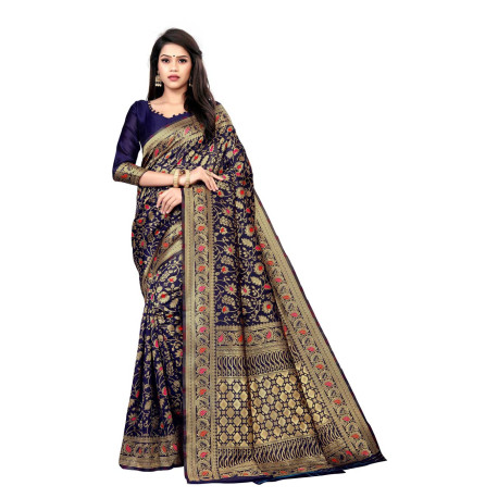 Banasari silk saree noir