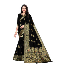 Sari indien noir motif animalier