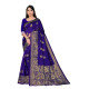 Sari indien violet avec ses motifs animaliers