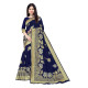 Sari indien de danse Bollywood bleu marine