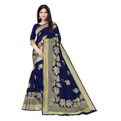 Sari indien de danse Bollywood bleu marine