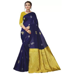 Tenue de Sari indien pour cérémonie bleu intense