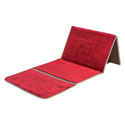 Tapis de prière pliable avec dossier velours 