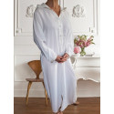 Robe marocain'style à capuche blanche