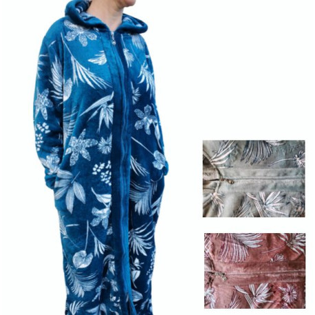 Robe de chambre polaire femme à capuche