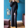 Djellaba femme noire et strass unie