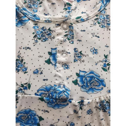 Chemise de nuit Femme à manches courtes Imprimé Roses
