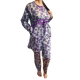 Ensemble Pyjama Femme tunique et pantalon fond gris