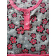Ensemble Pyjama Femme tunique et pantalon fond gris