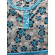 Ensemble Pyjama Femme tunique et pantalon fond gris