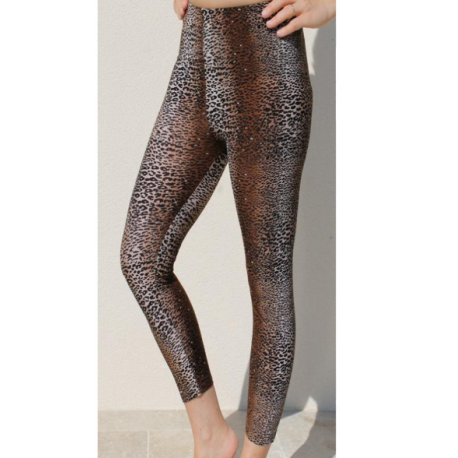 Legging léopard marron