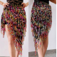 Foulard de danse orientale filet et perles or